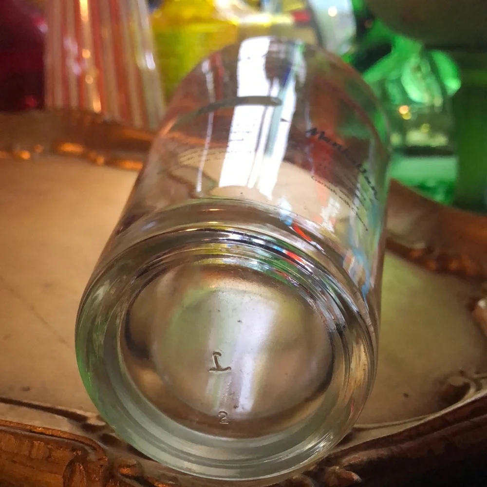 ❤️VINTAGE Cocktail Recipe Glass with Colorful Accents 🧡